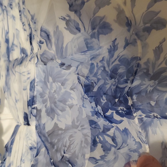 Stacees A-line Floral Print Ruffled Strapless Homecoming Dress w/ Cutouts  NWT 6 - Picture 15 of 16